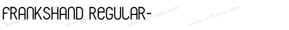 FranksHand Regular字体转换